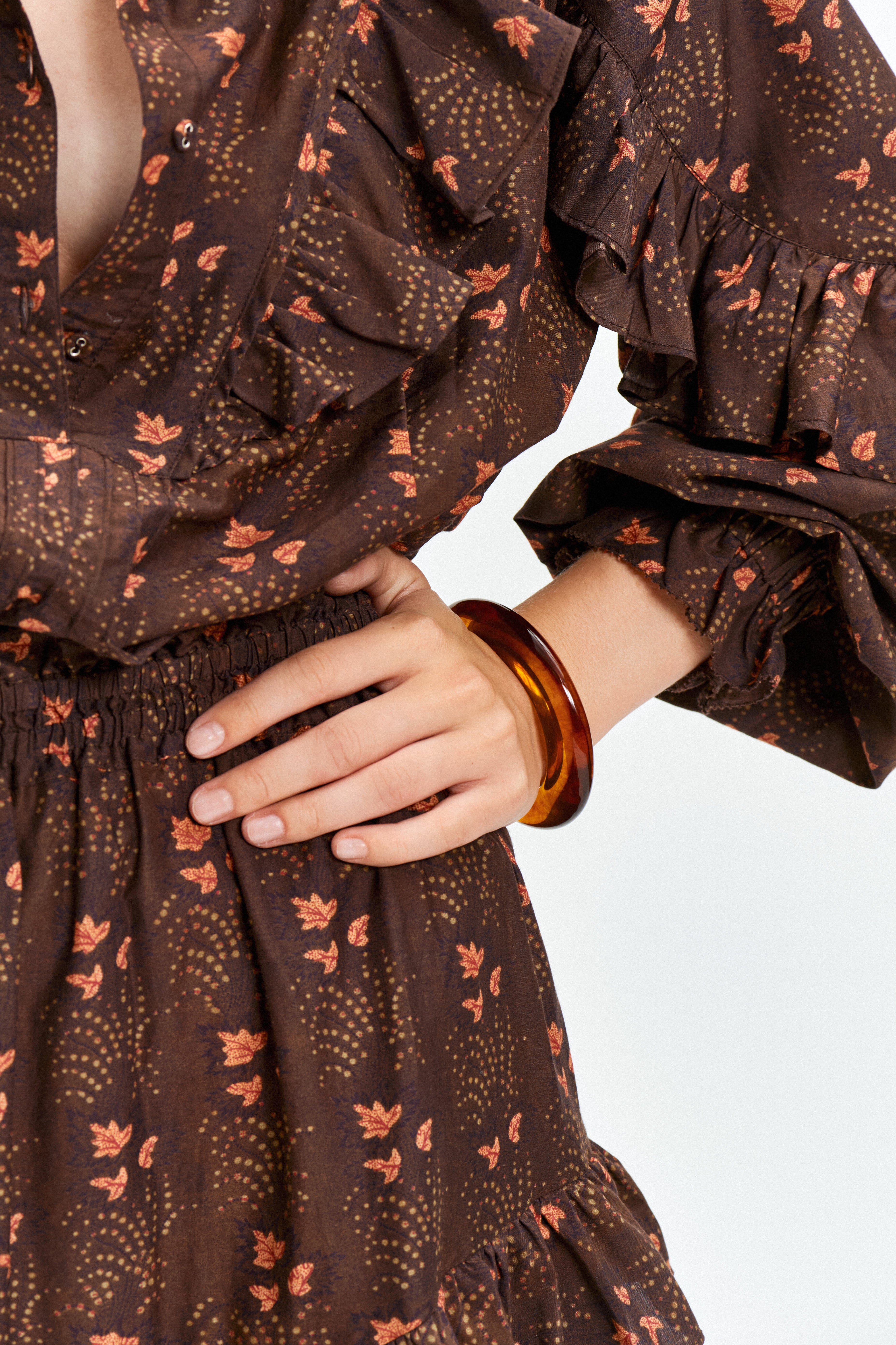 Copain Skirt (Cocoa Fern Print)