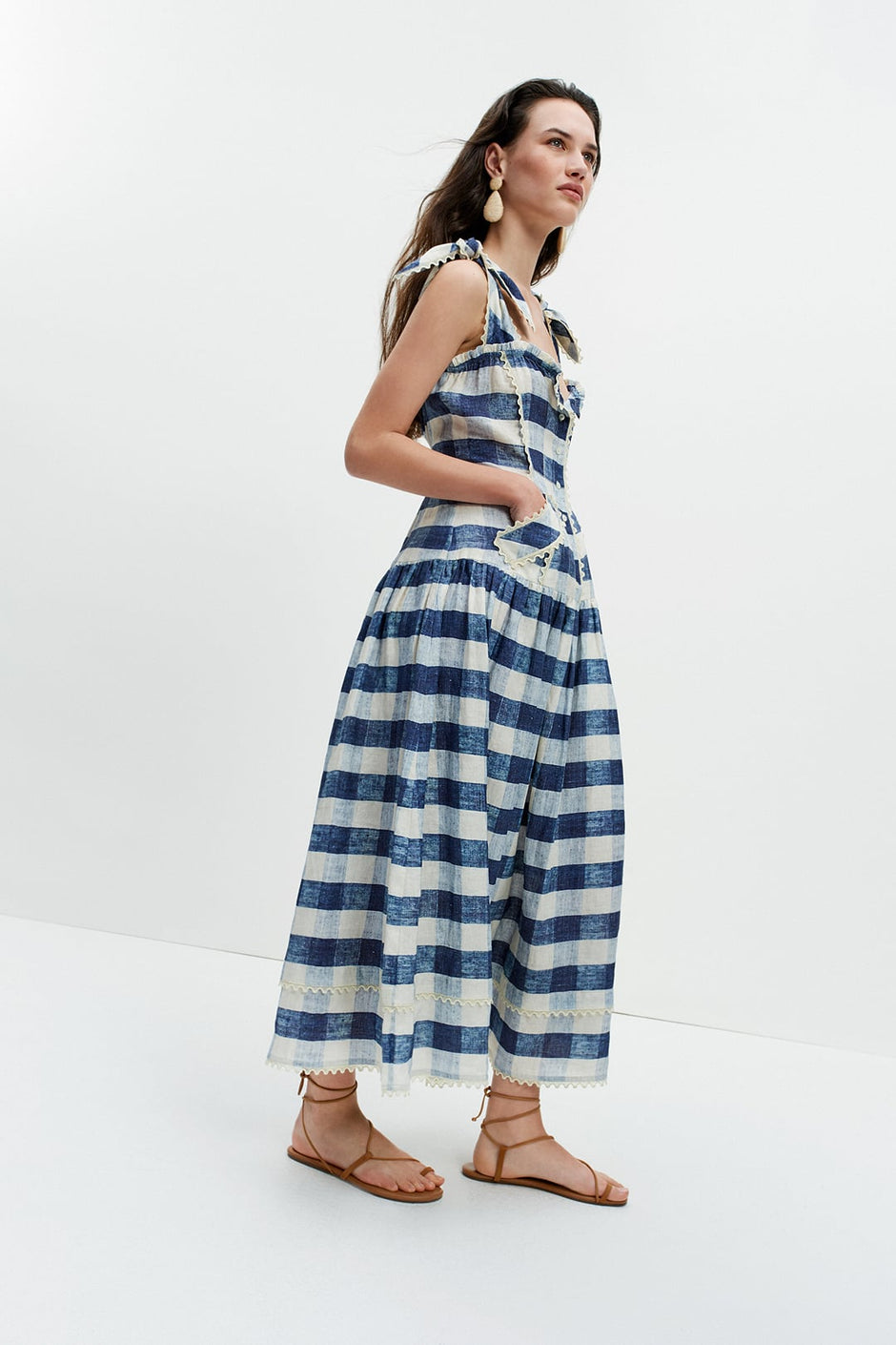 The Eden Dress (Giant Blue Gingham)