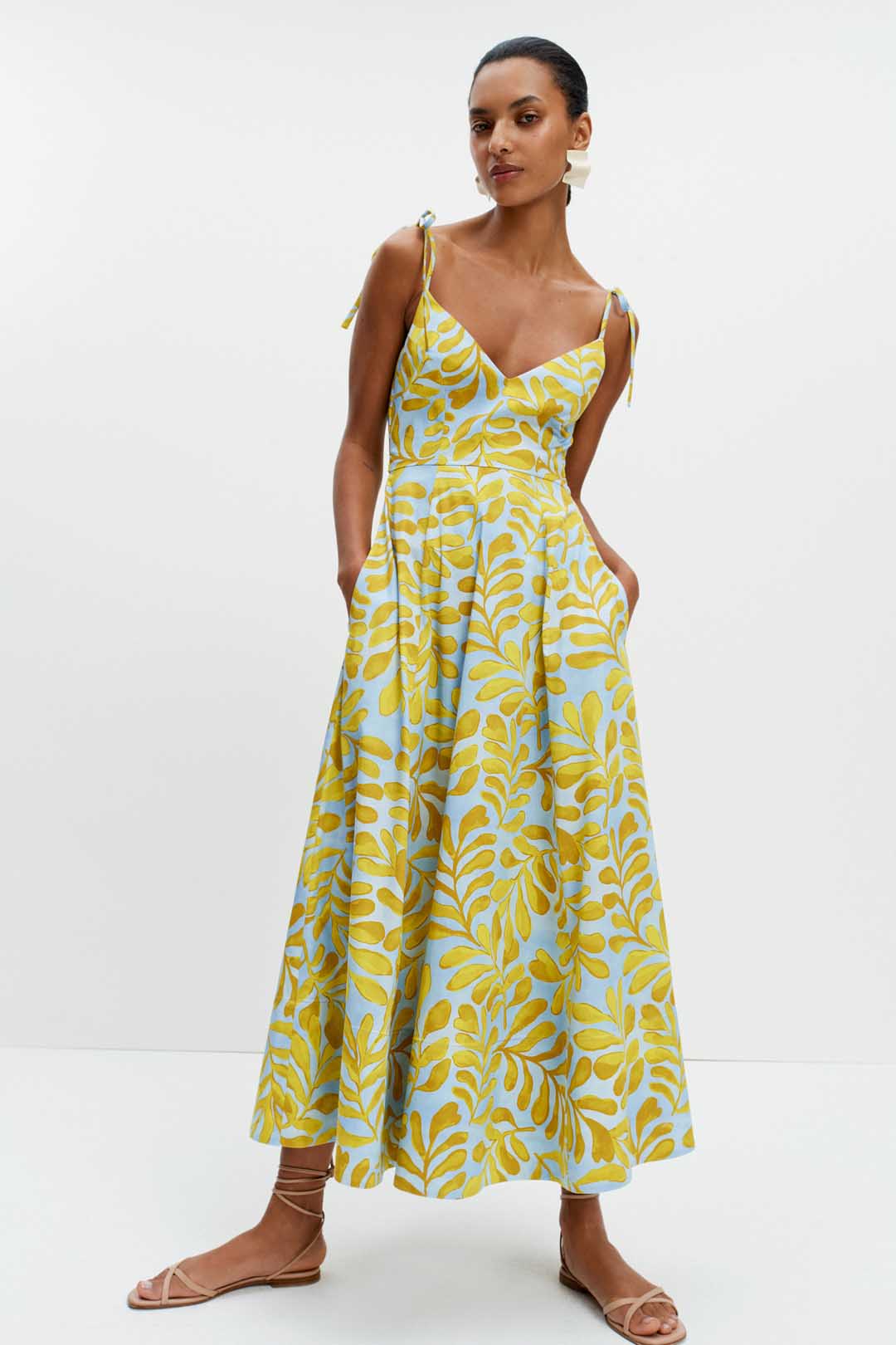 The Ekberg Dress (Citrus Palm)