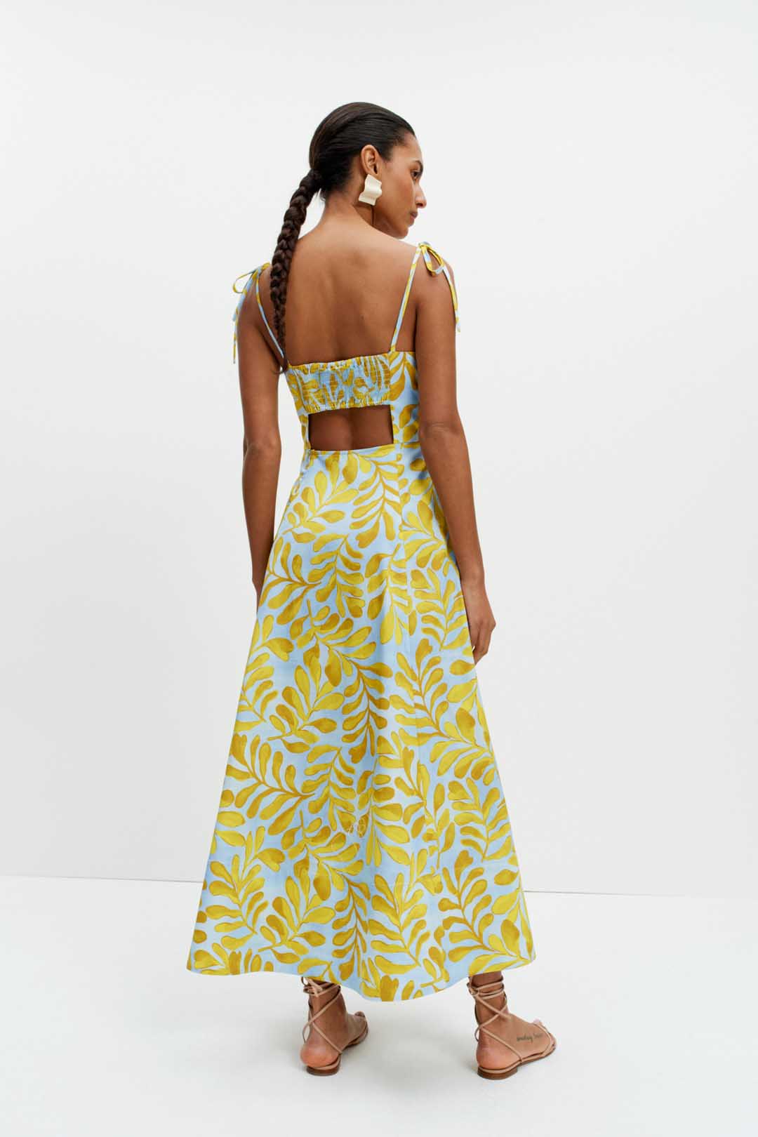 The Ekberg Dress (Citrus Palm)