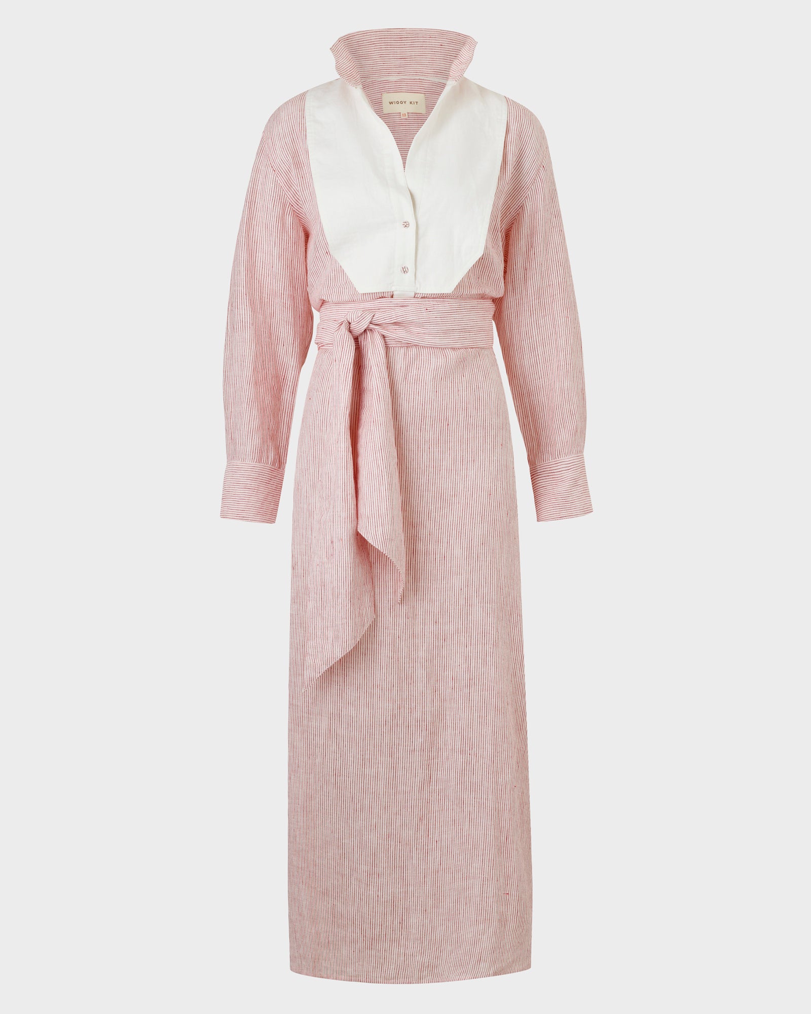 Floating Bib Dress (Red Stripe)