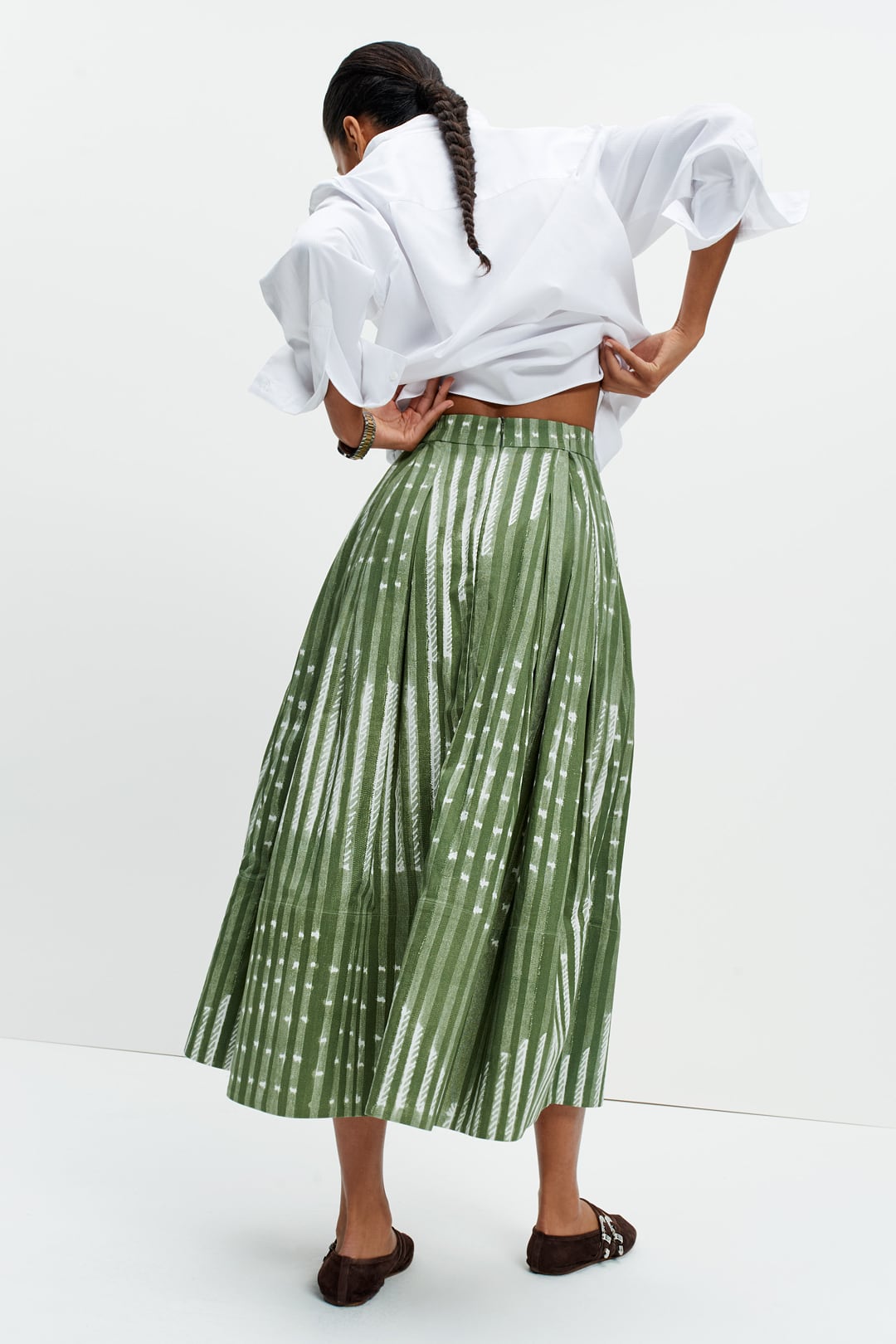 Friday Skirt (Sage Nigella Print)