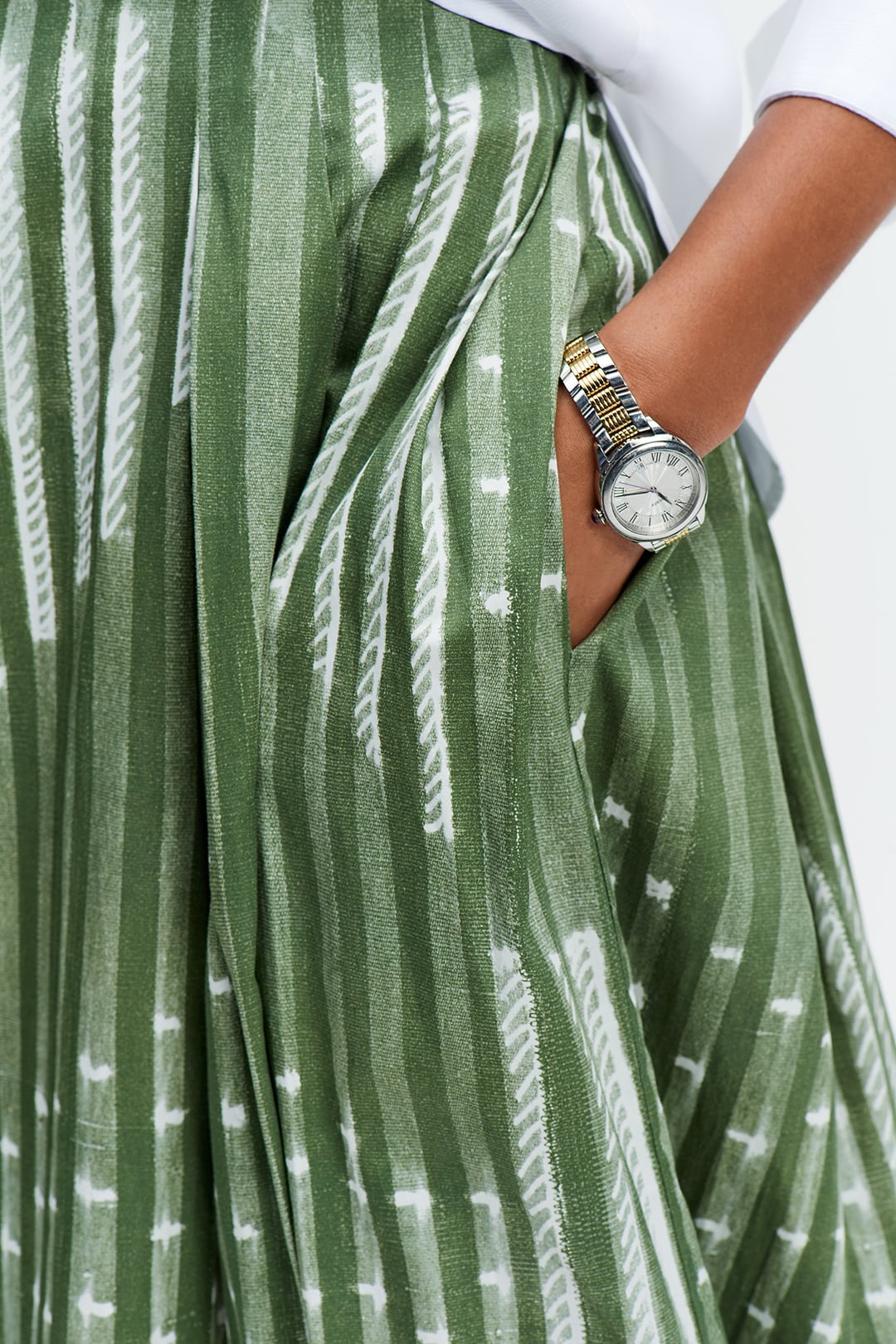 Friday Skirt (Sage Nigella Print)
