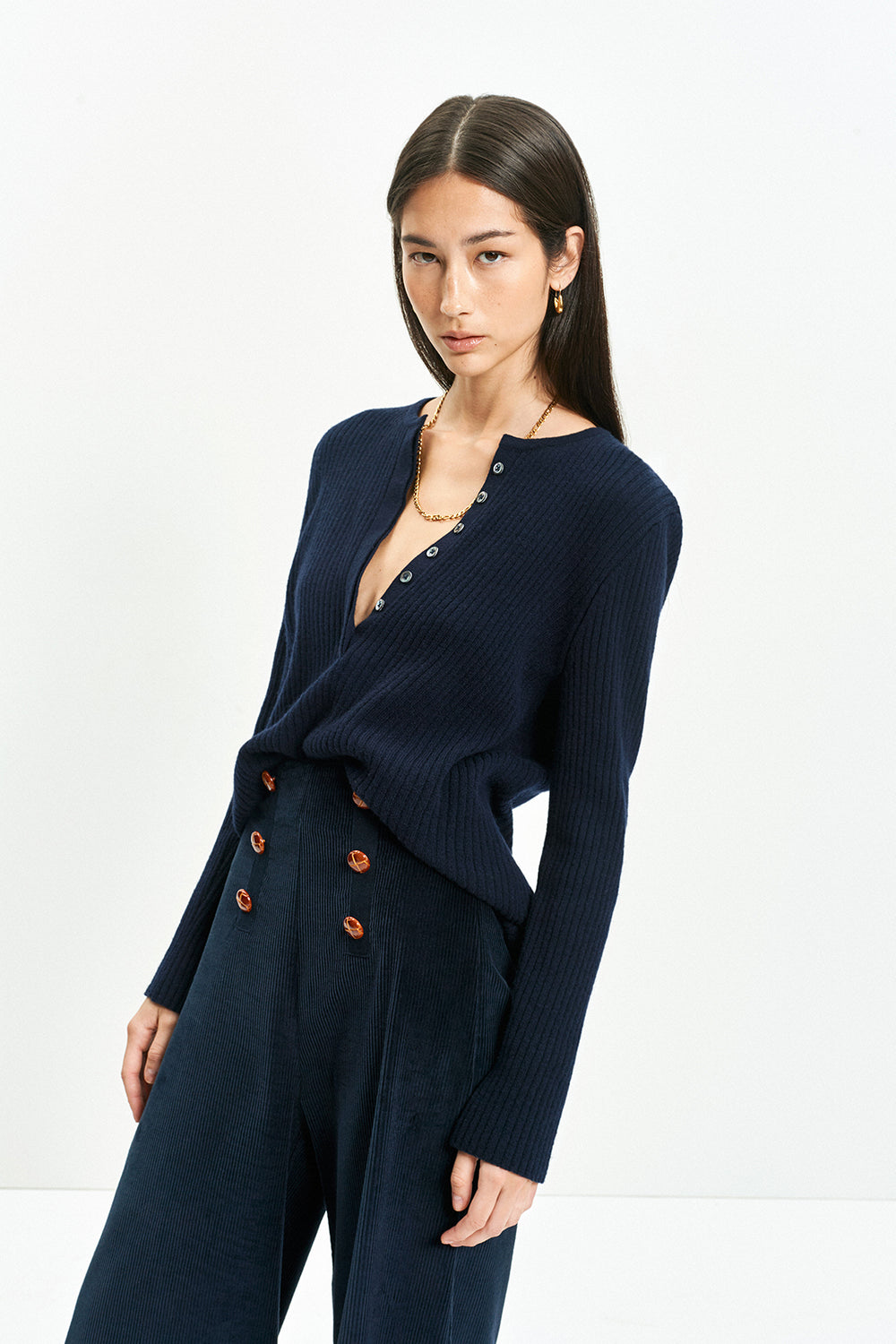 The Henley Rib Sweater