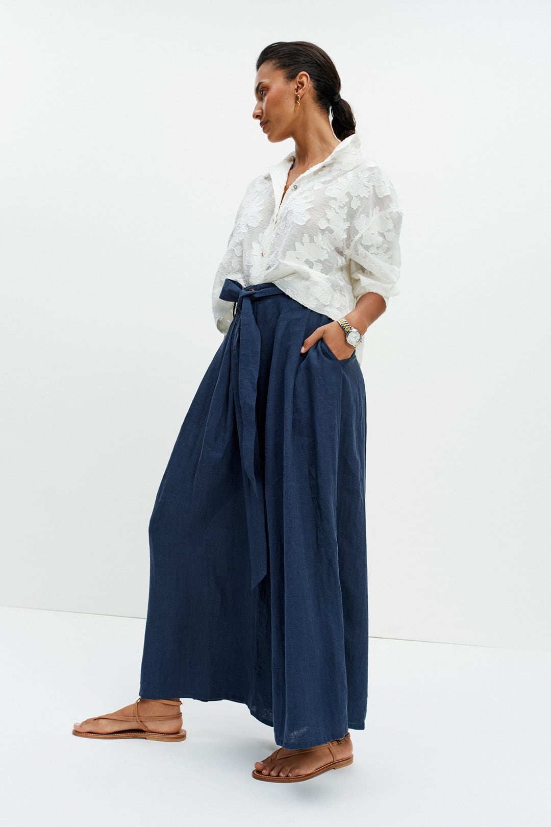 The Jackson Pant (Navy Linen)