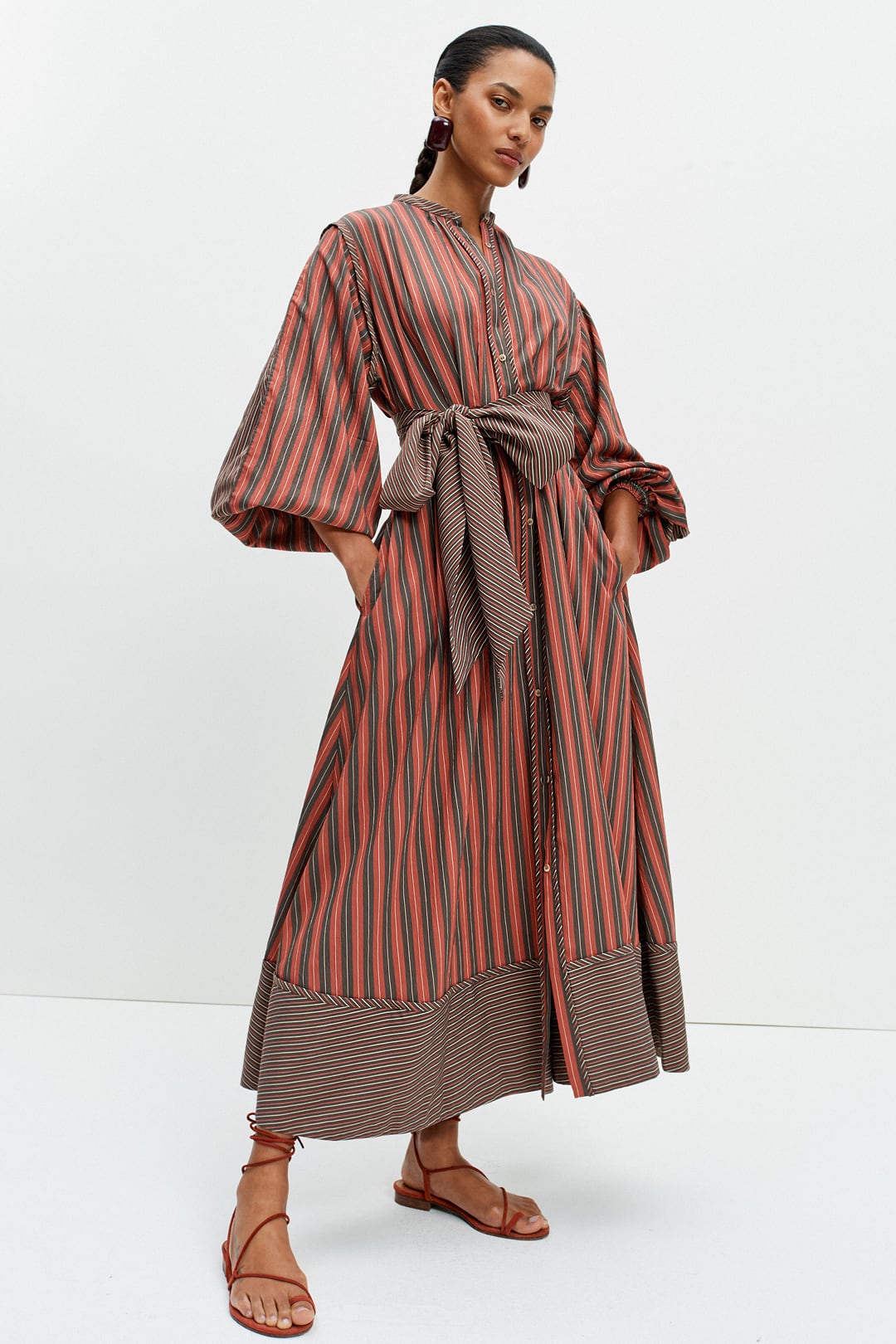 Loggia Dress | Striped Midi Dress | Wiggy Kit