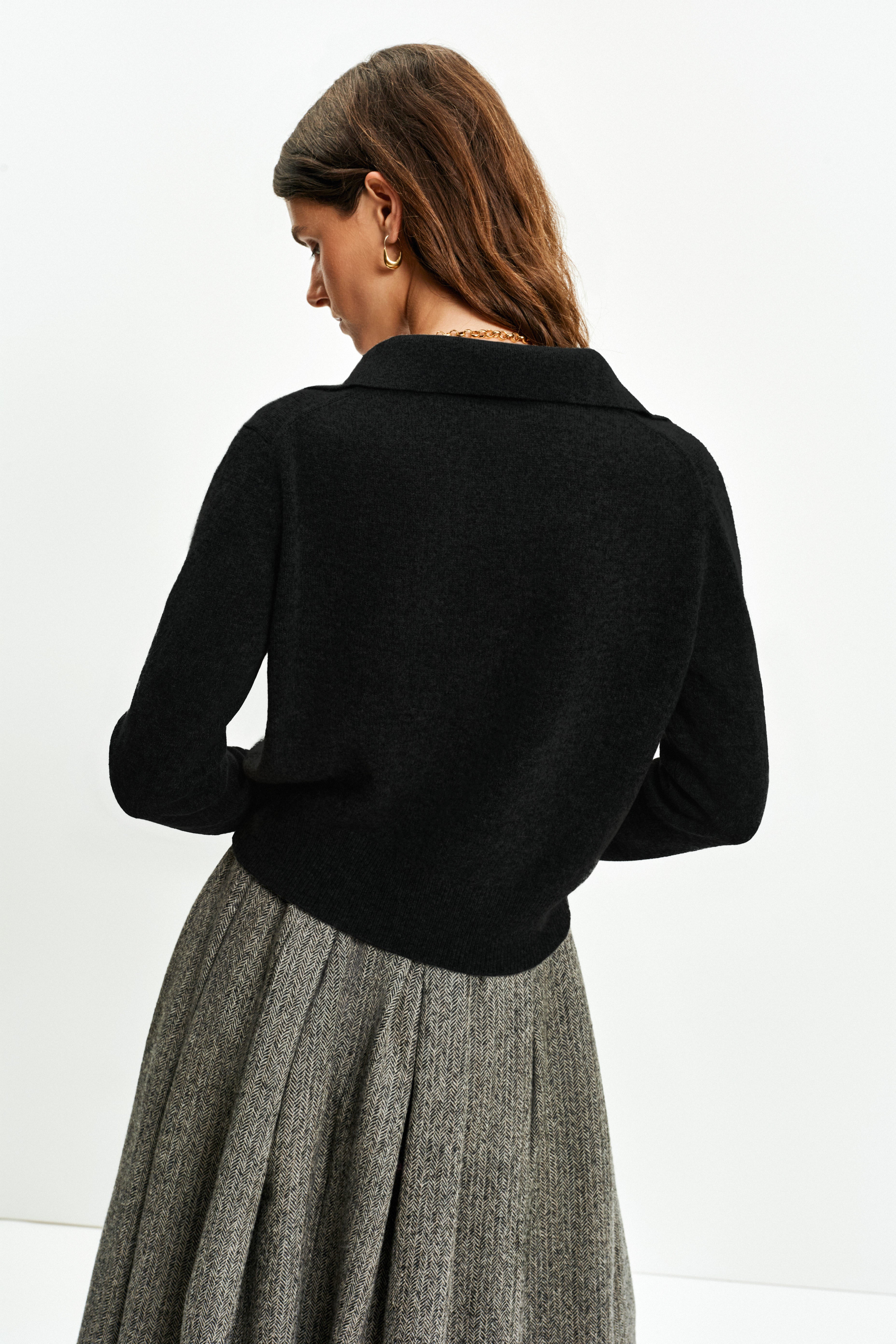 Long Sleeve Polo Knit
