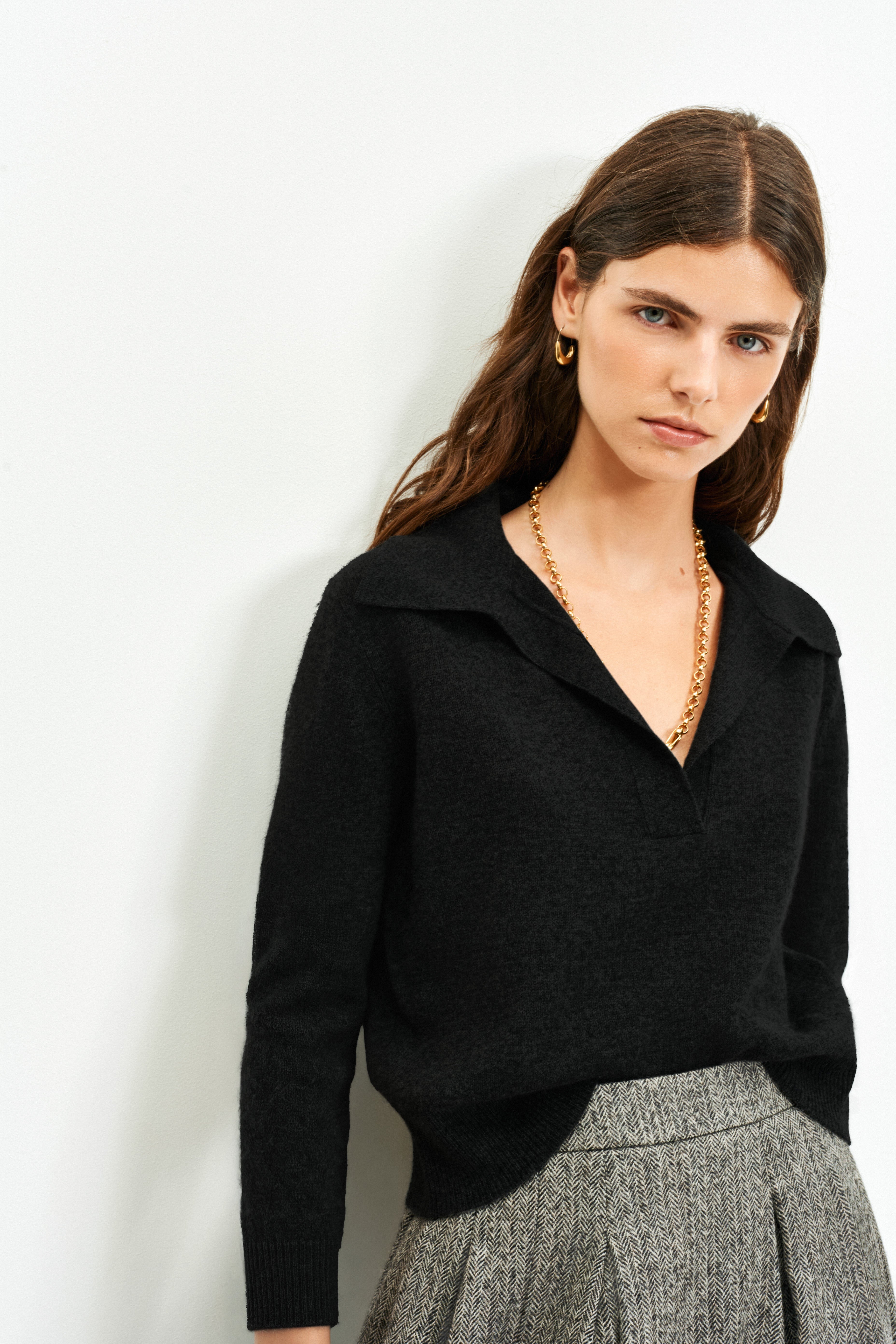 Long Sleeve Polo Knit