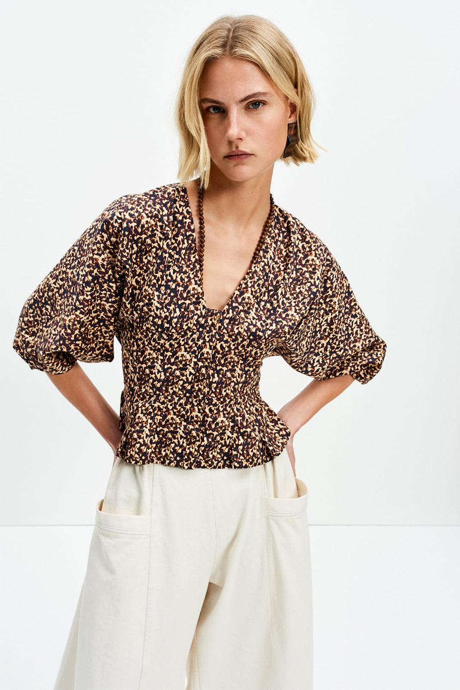 Pleat Bodice Top