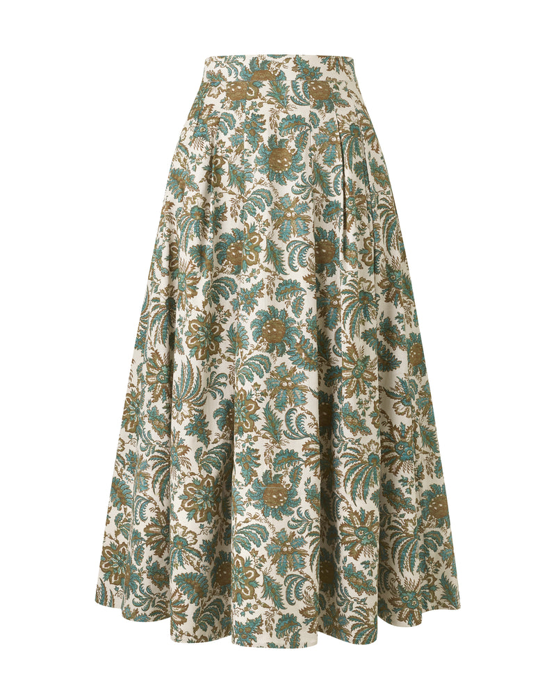 Wiggy Kit | The Friday Skirt | Product image of jungle print midi skirt