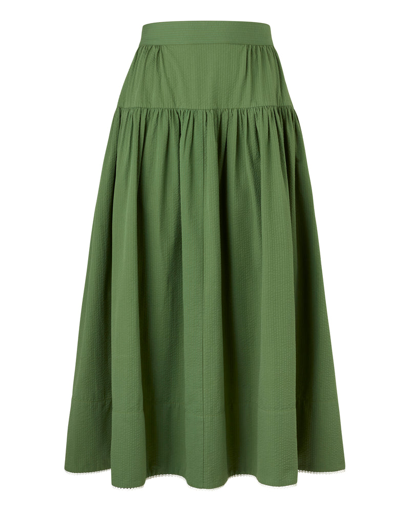 Wiggy Kit | Sicily Skirt | Product image of green midi skirt 