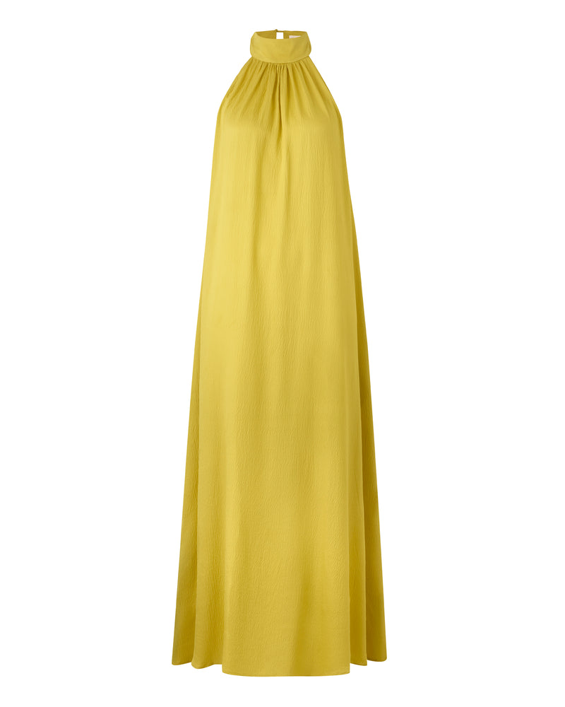 Wiggy Kit | The Aster Dress | Product image of yellow maxi dress on white background