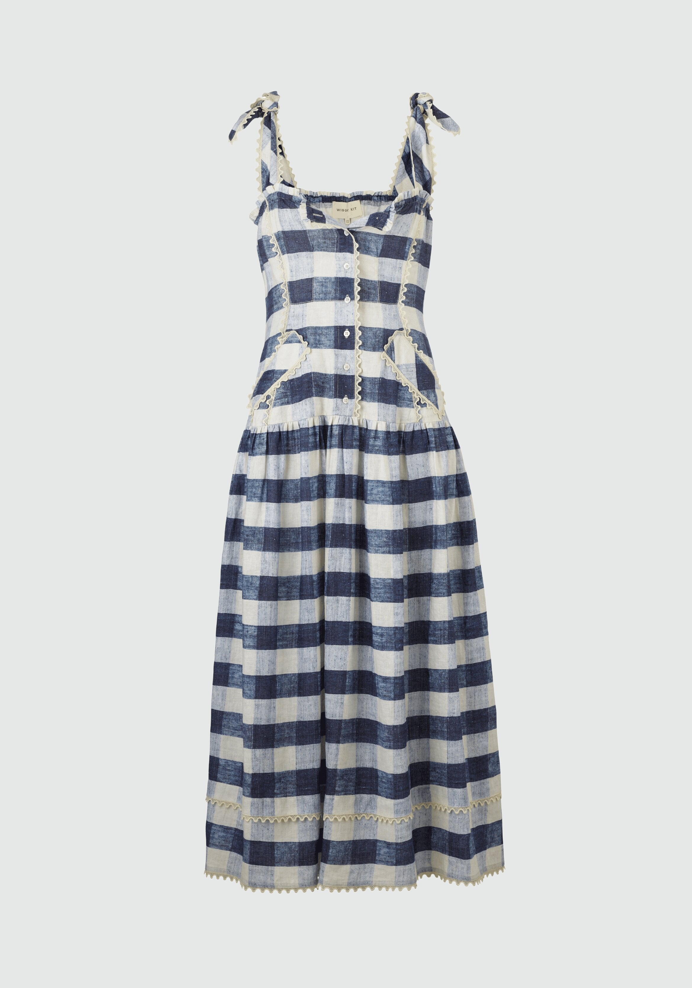 The Eden Dress | Blue Gingham Summer Dress | Wiggy Kit