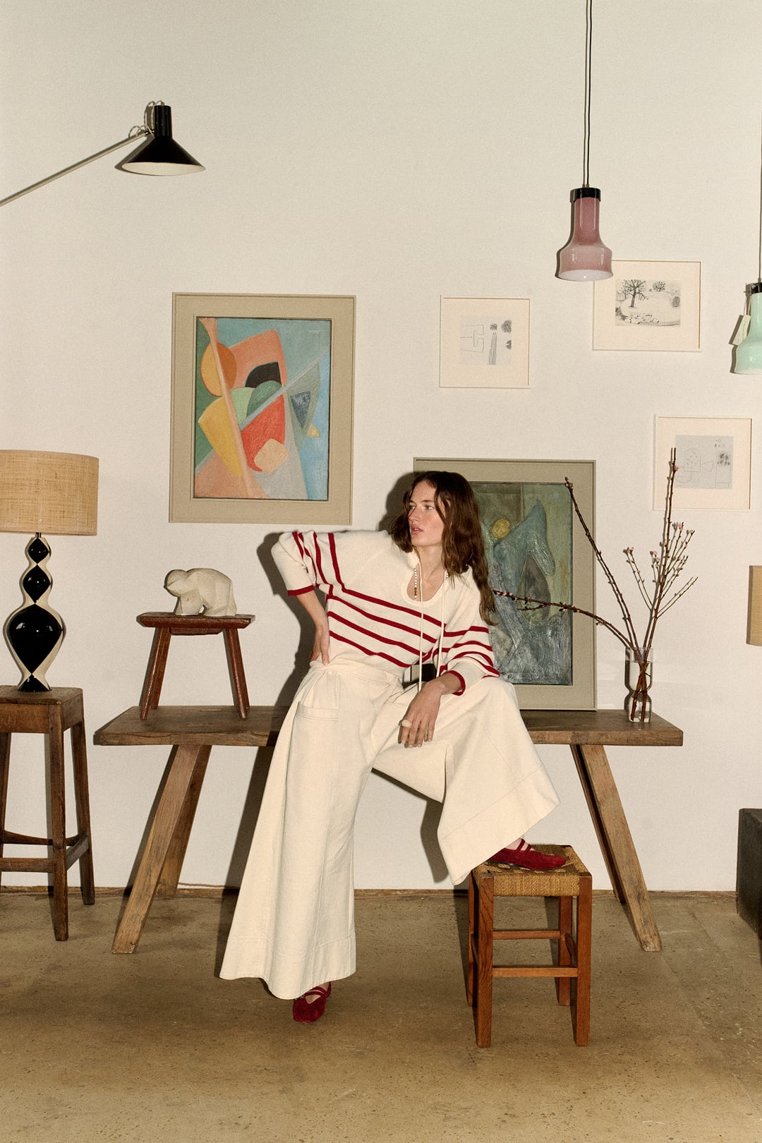 The Keyhole Sweater (Red Stripe)