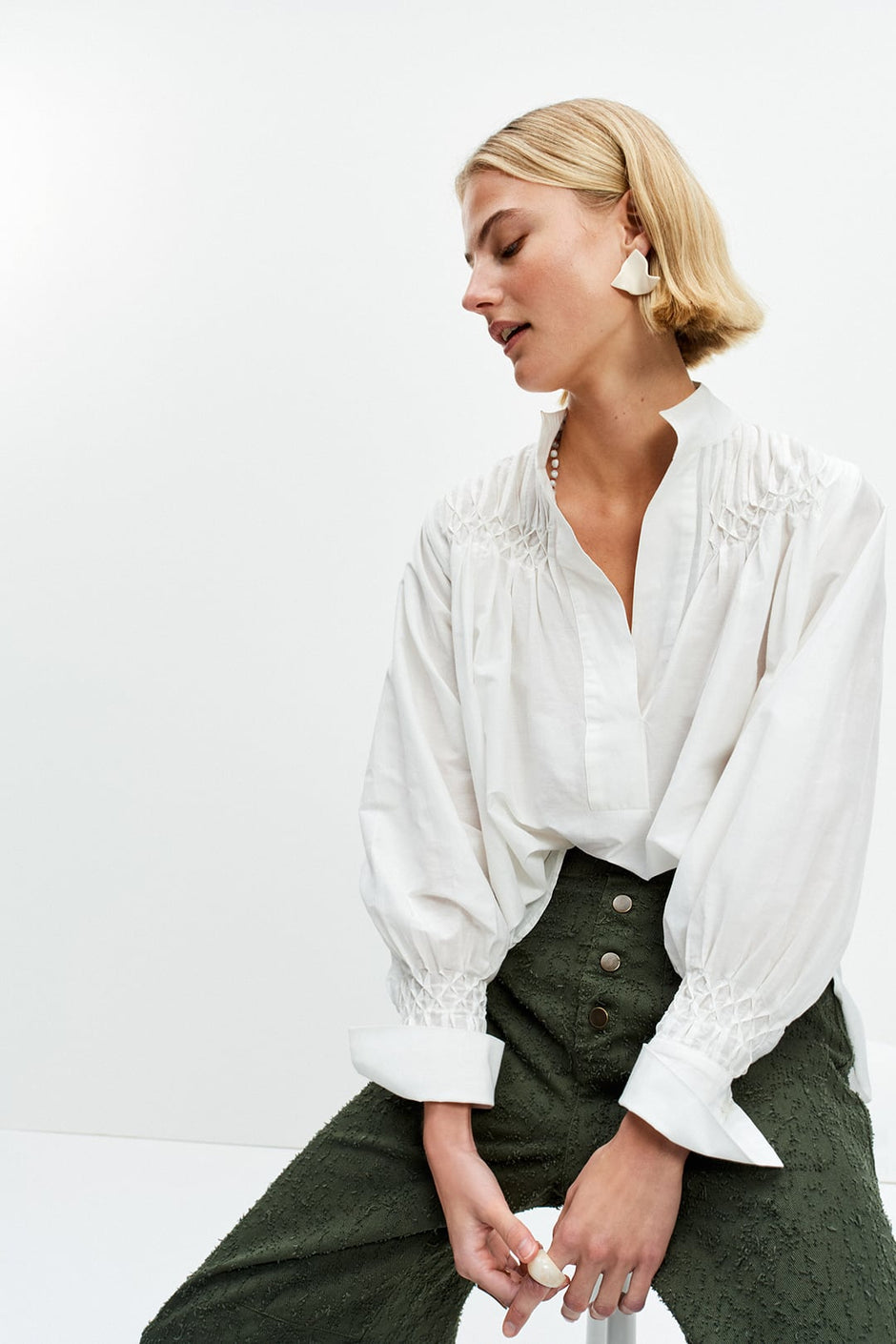 Smocked Shirt