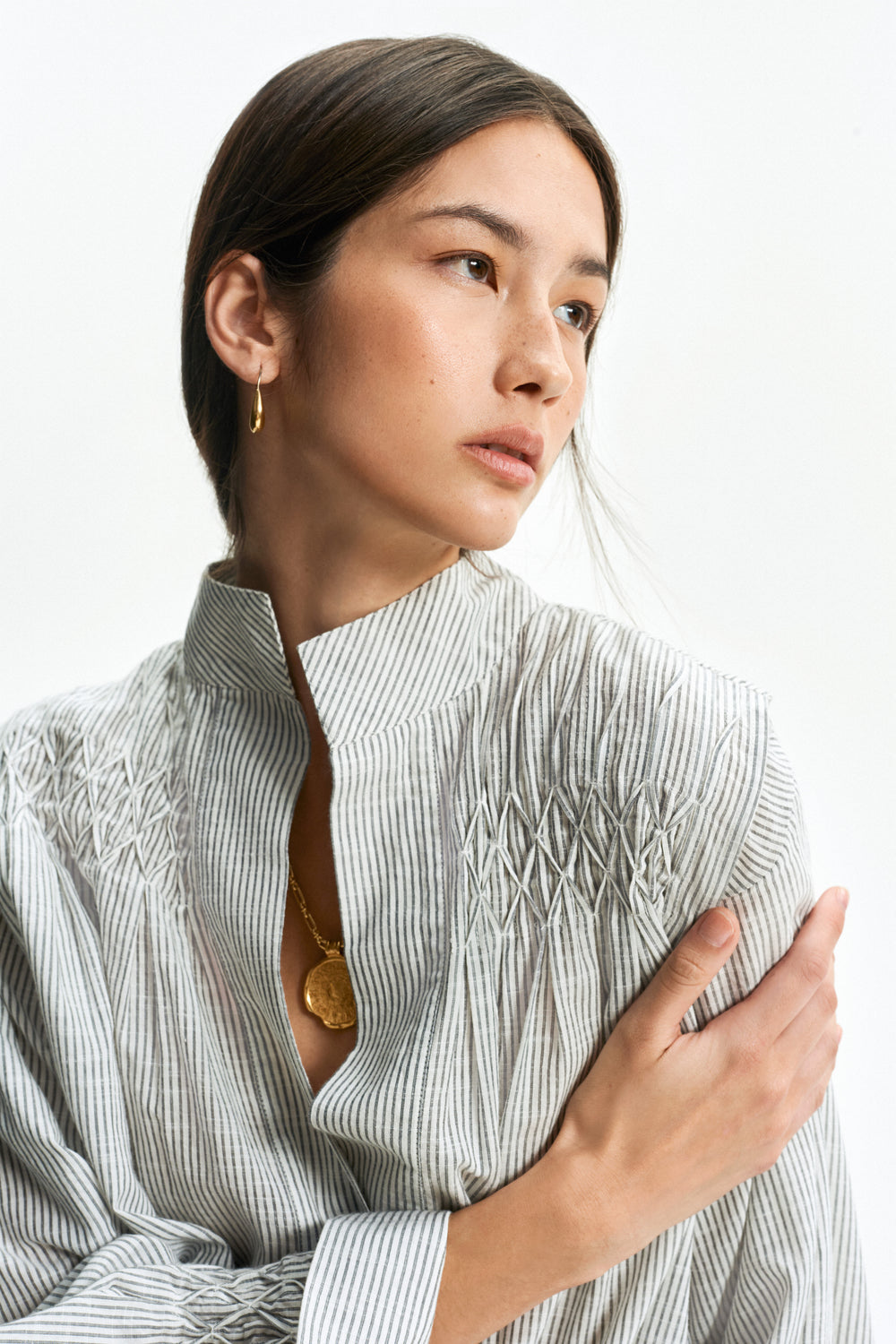 The Smocked Shirt (Striped)