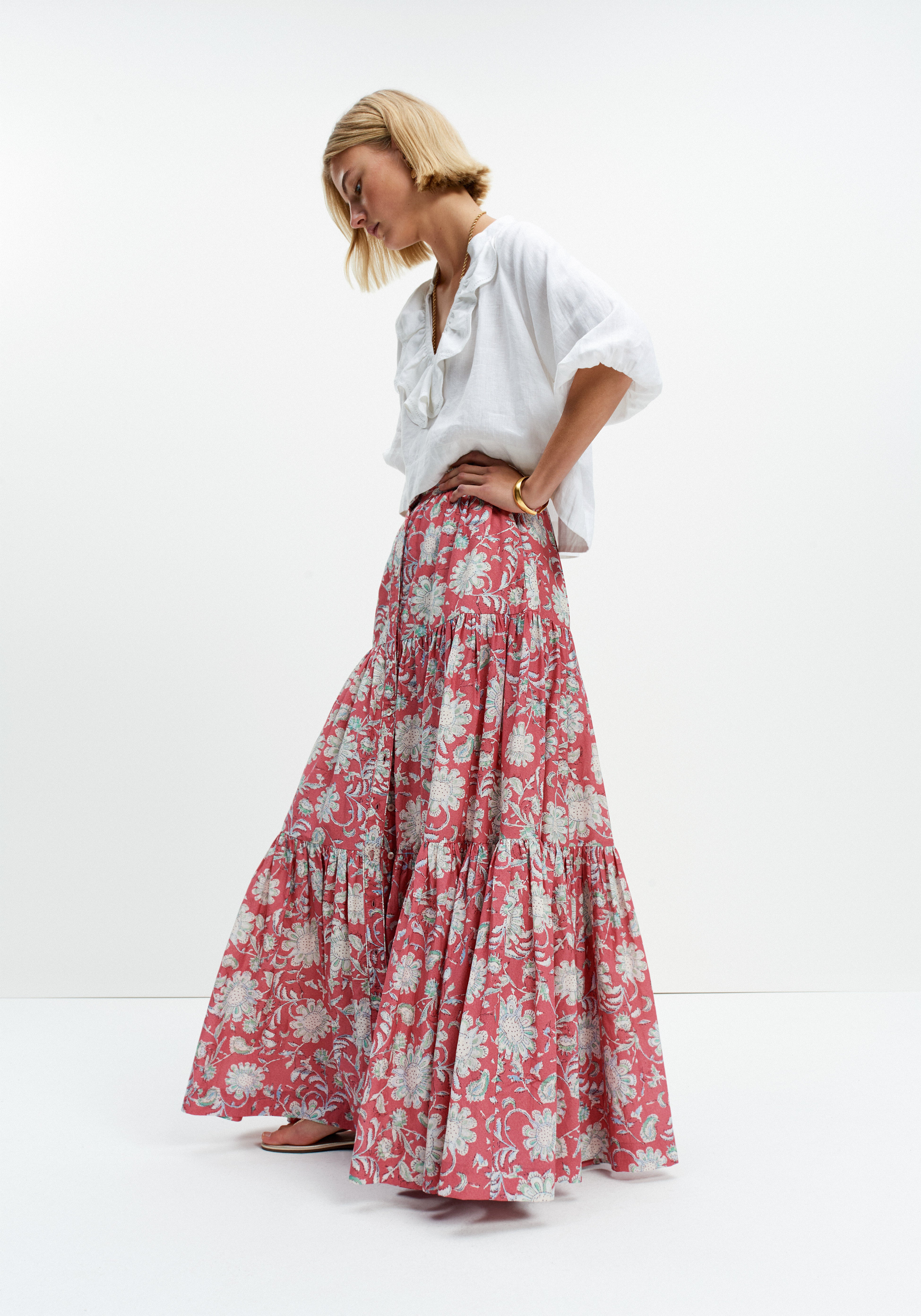 Peasant Skirt (Camille Floral Print)