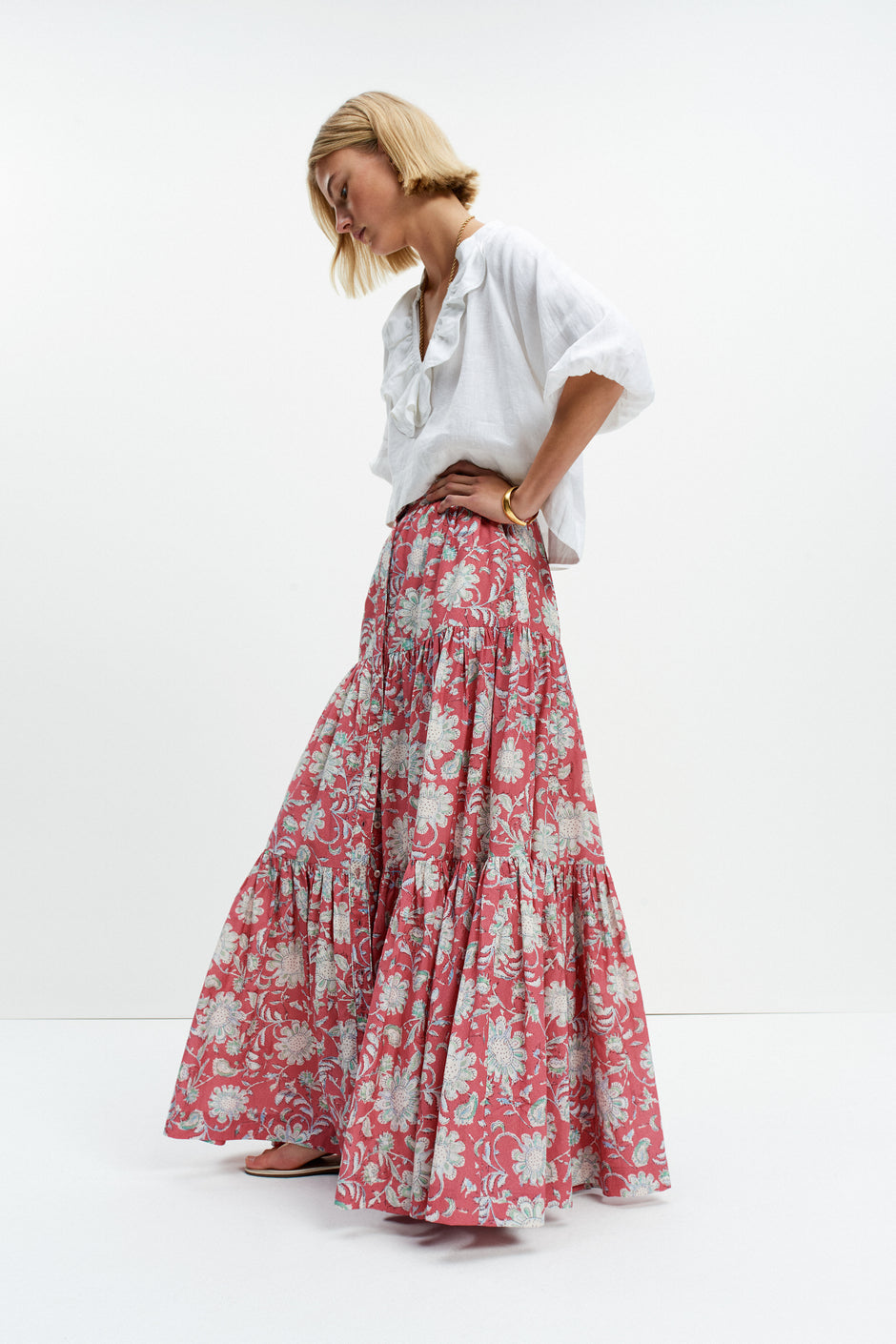 Peasant Skirt (Camille Floral Print)
