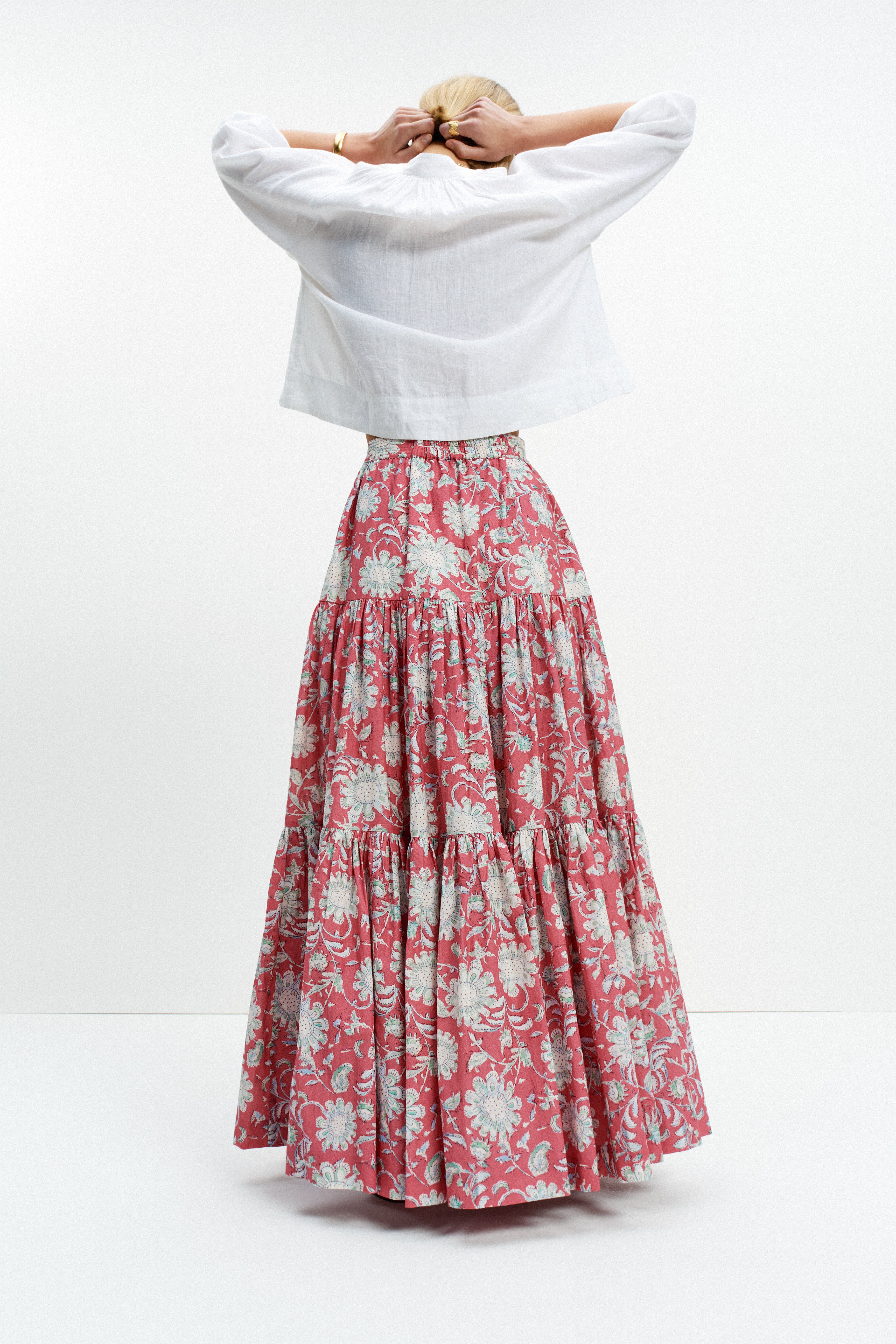 Peasant Skirt (Camille Floral Print)