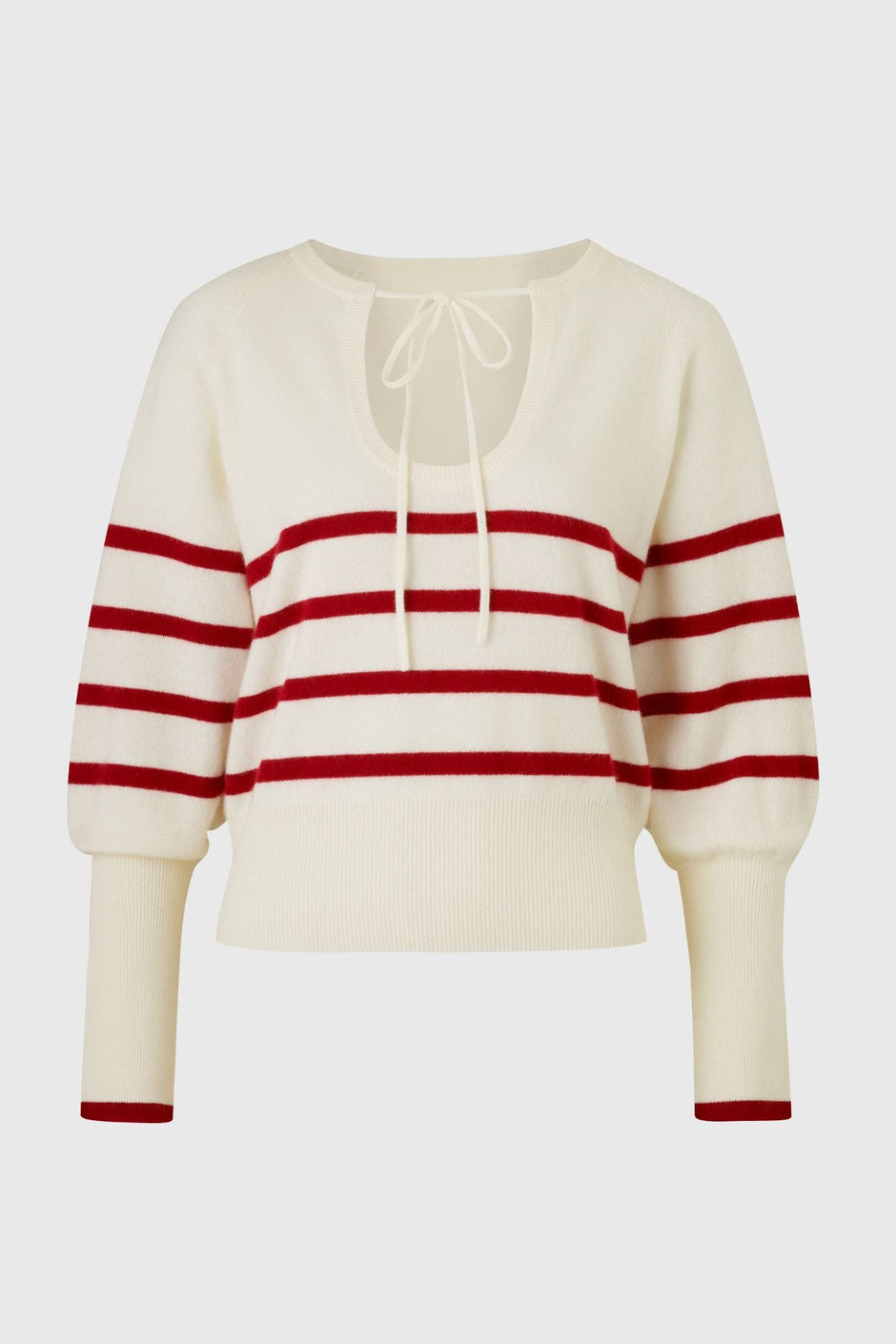 The Keyhole Sweater (Red Stripe)