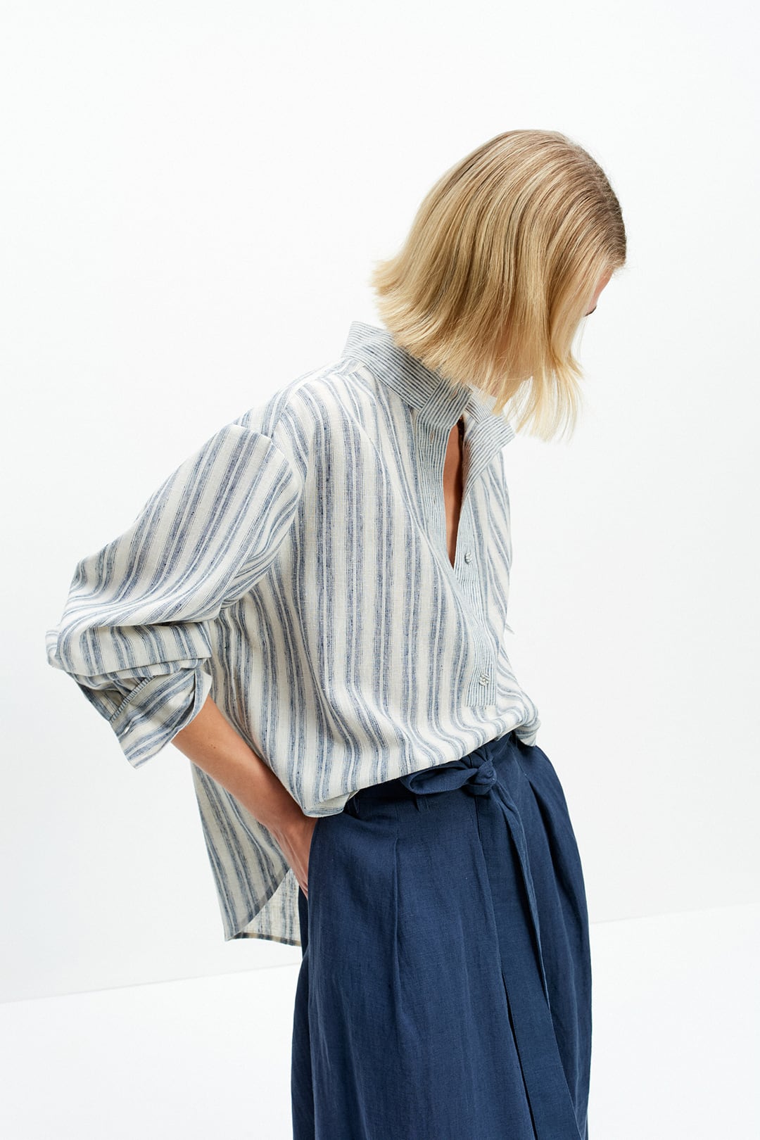 The Library Shirt (Indigo Stripe)