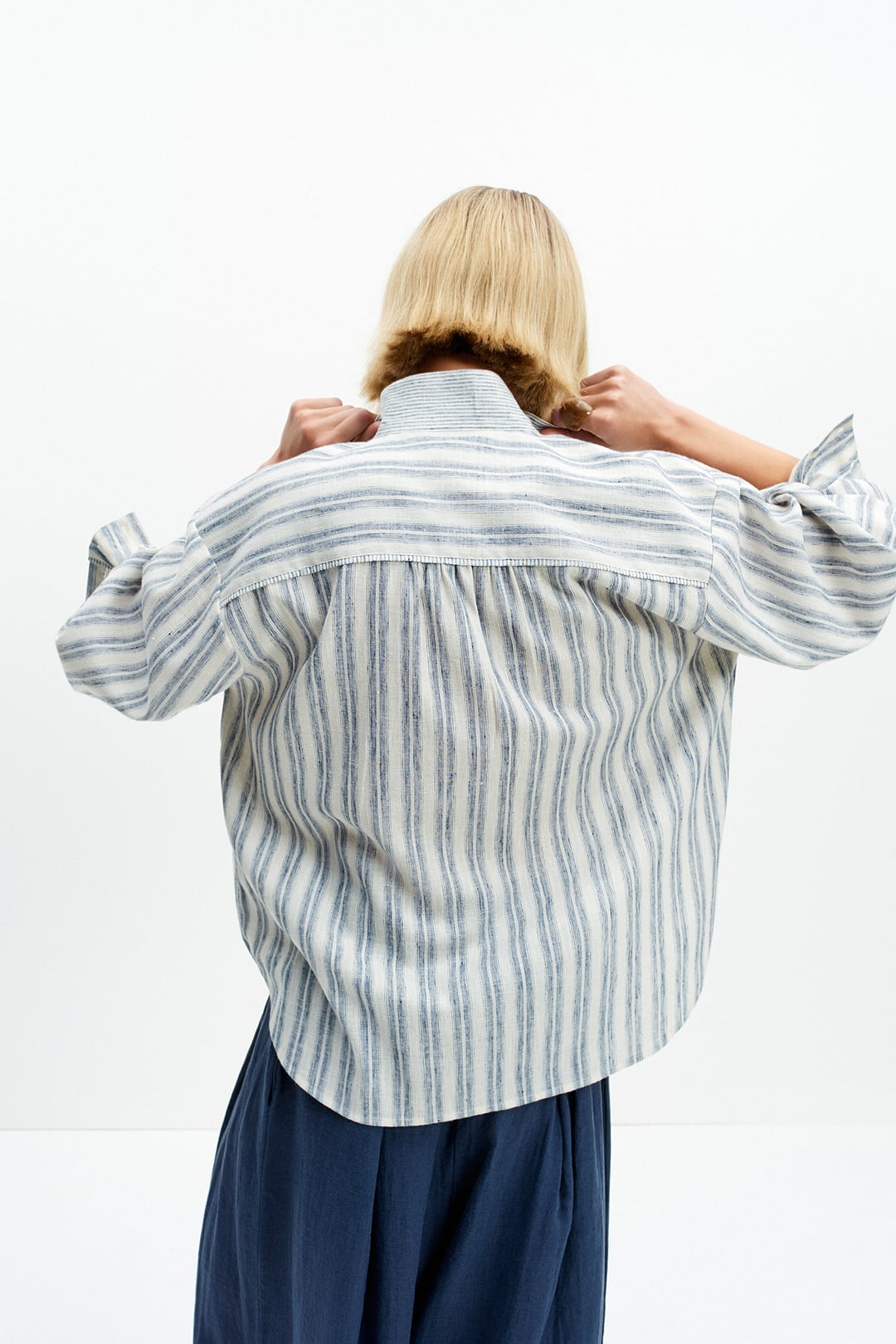 The Library Shirt (Indigo Stripe)