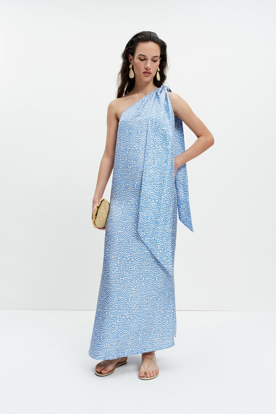 The Bay Dress (Blue Zig Zag Print)
