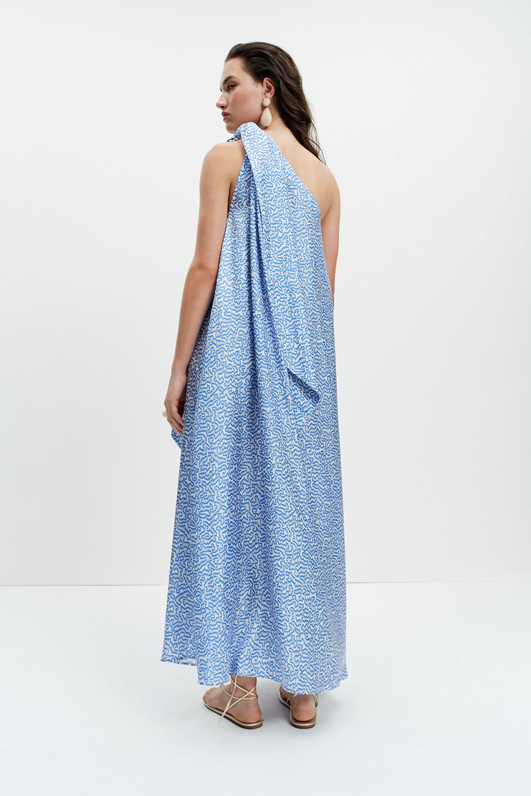 The Bay Dress (Blue Zig Zag Print)