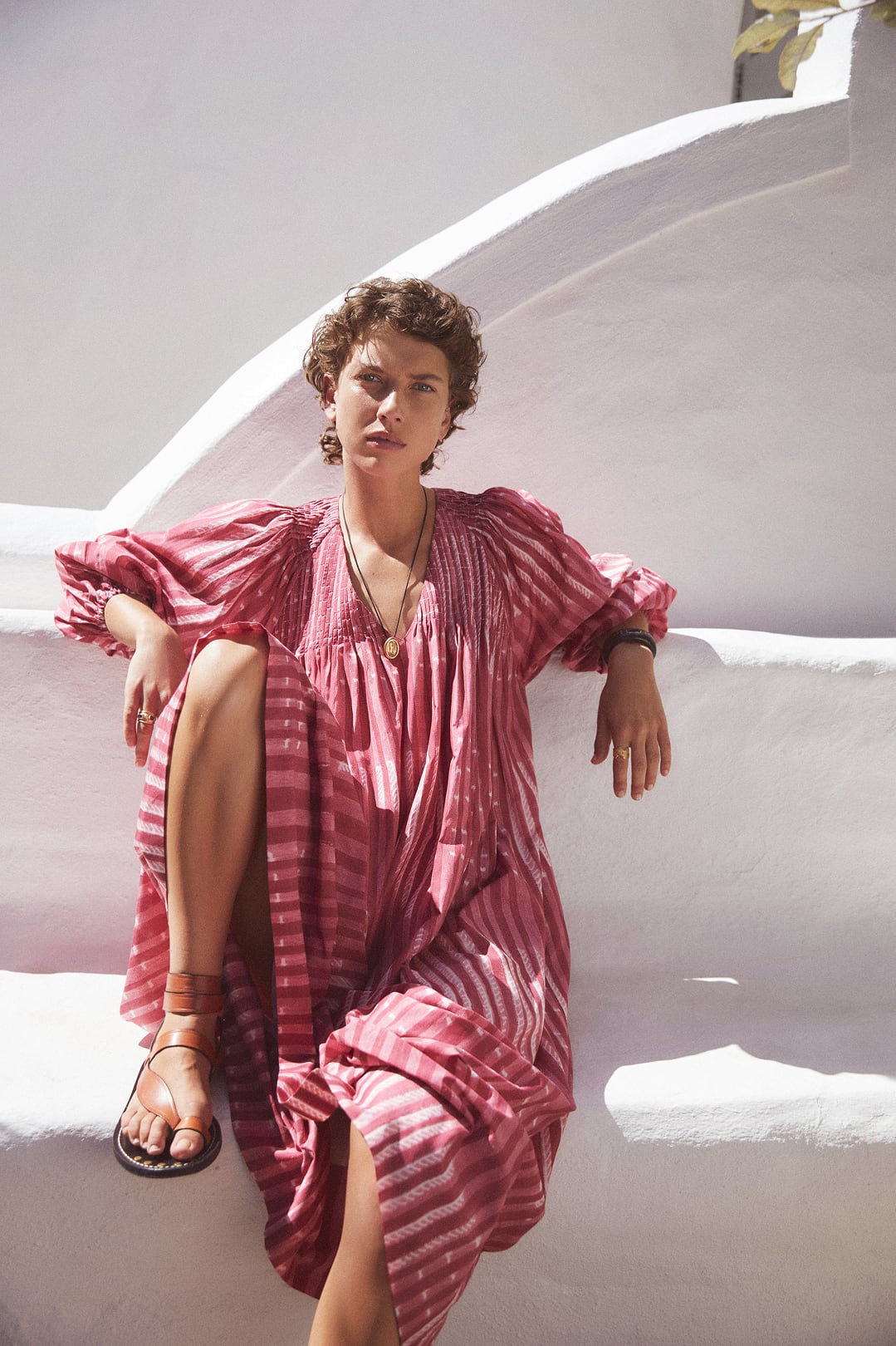 The Folklore Dress (Pink Nigella Print)