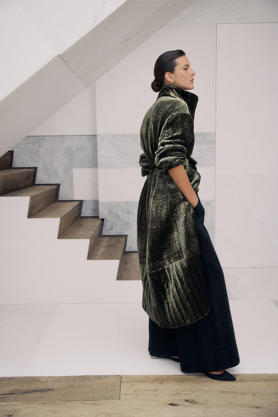 Velvet Quilted Coat