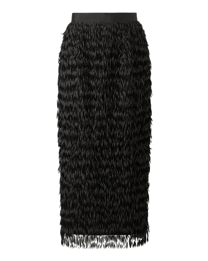 Wiggy Kit | Eva Skirt- Fringed | Product Image of Black Fringed Skirt