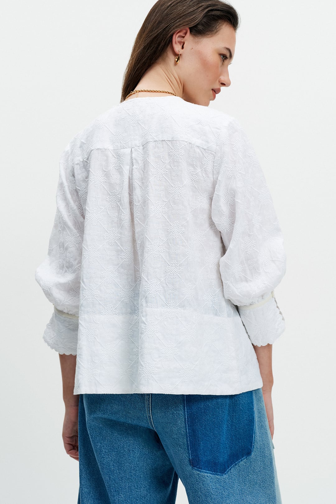 Bib Shirt (White Embroidery)