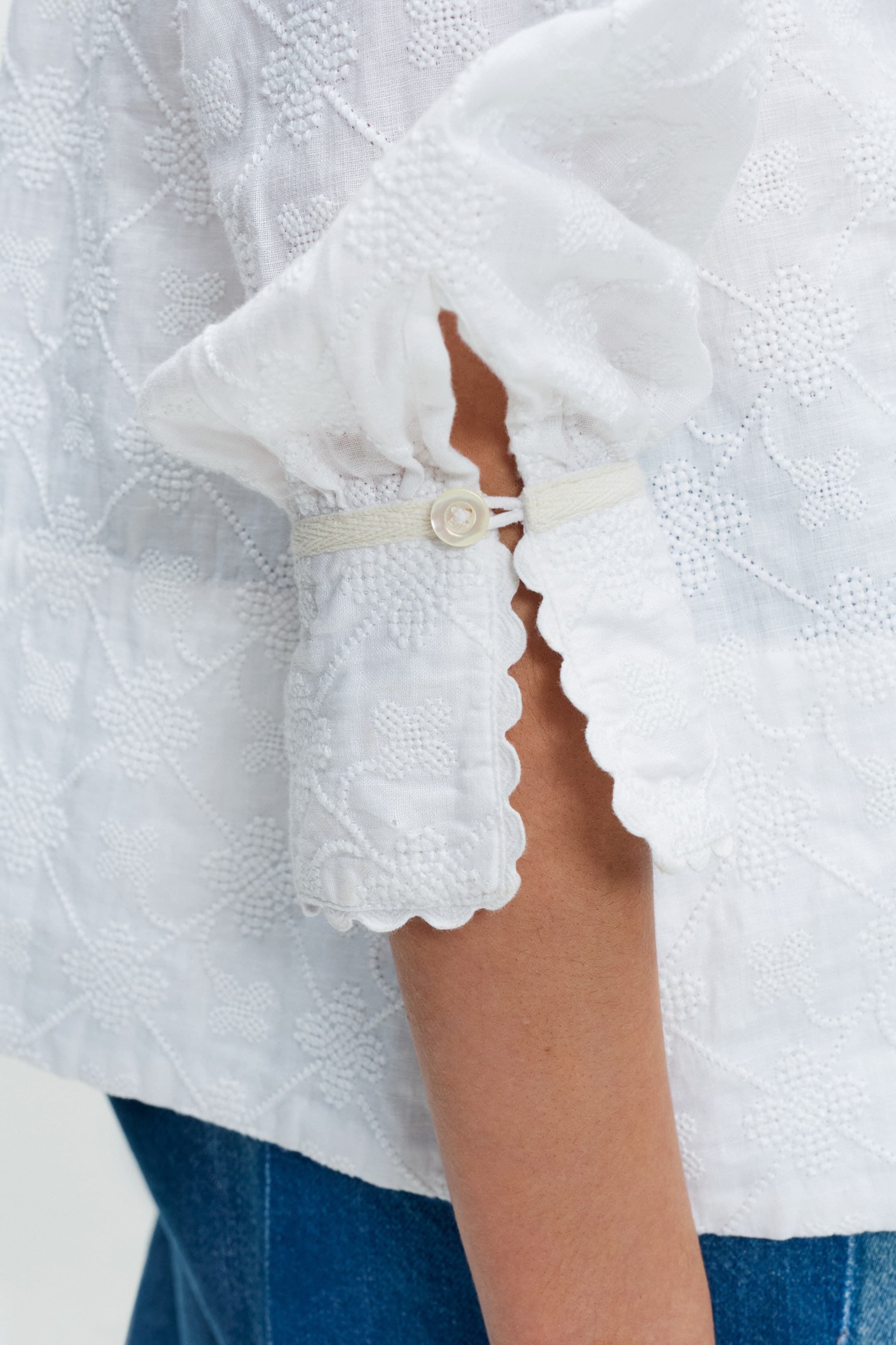 Bib Shirt (White Embroidery)