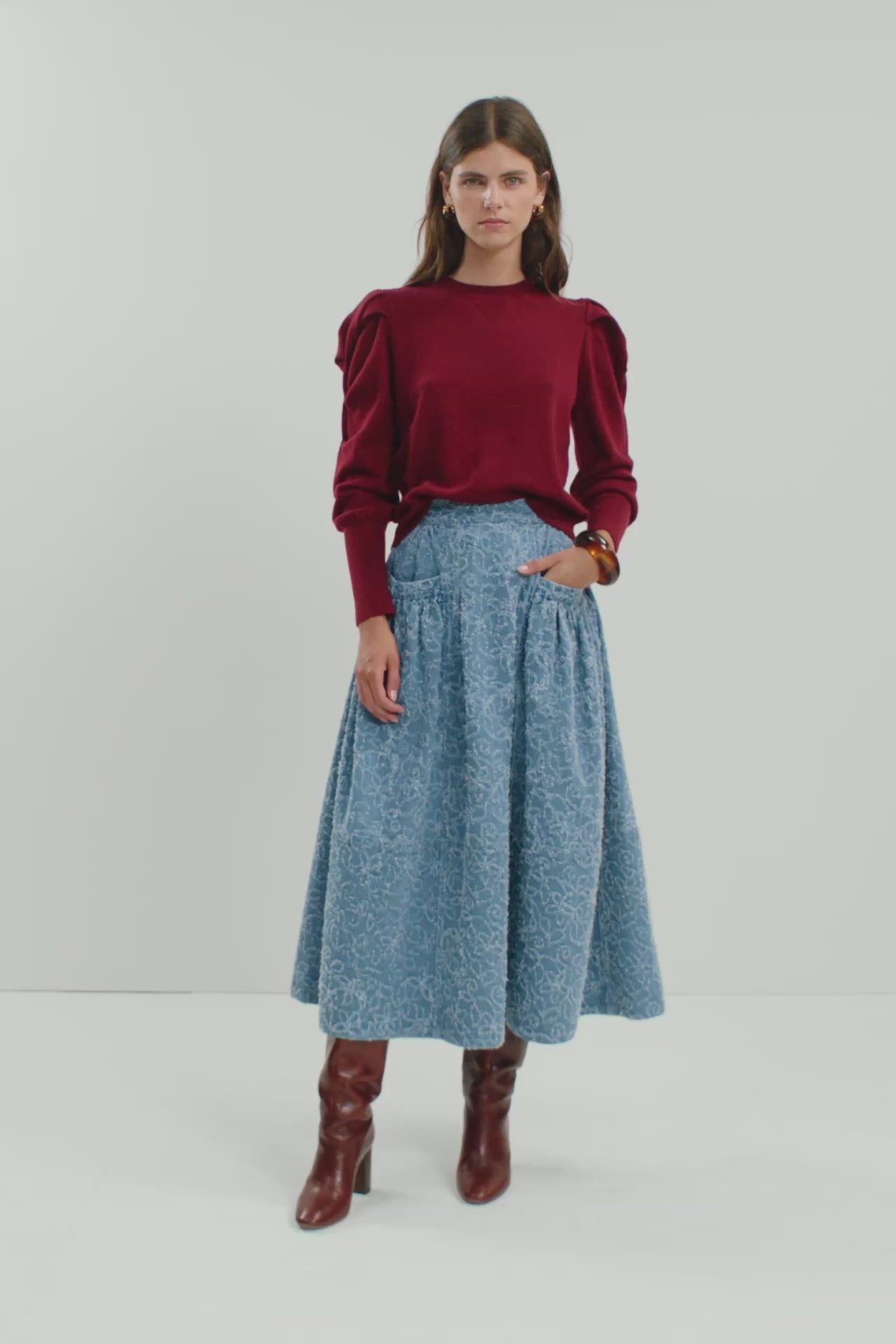 Gaucho Skirt (Scribble Denim)