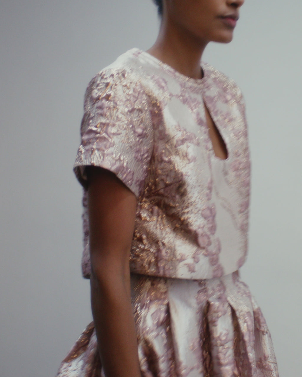 Wiggy Kit | Opera Skirt | Model Wearing 3/4 Length Skirt in Light Pink