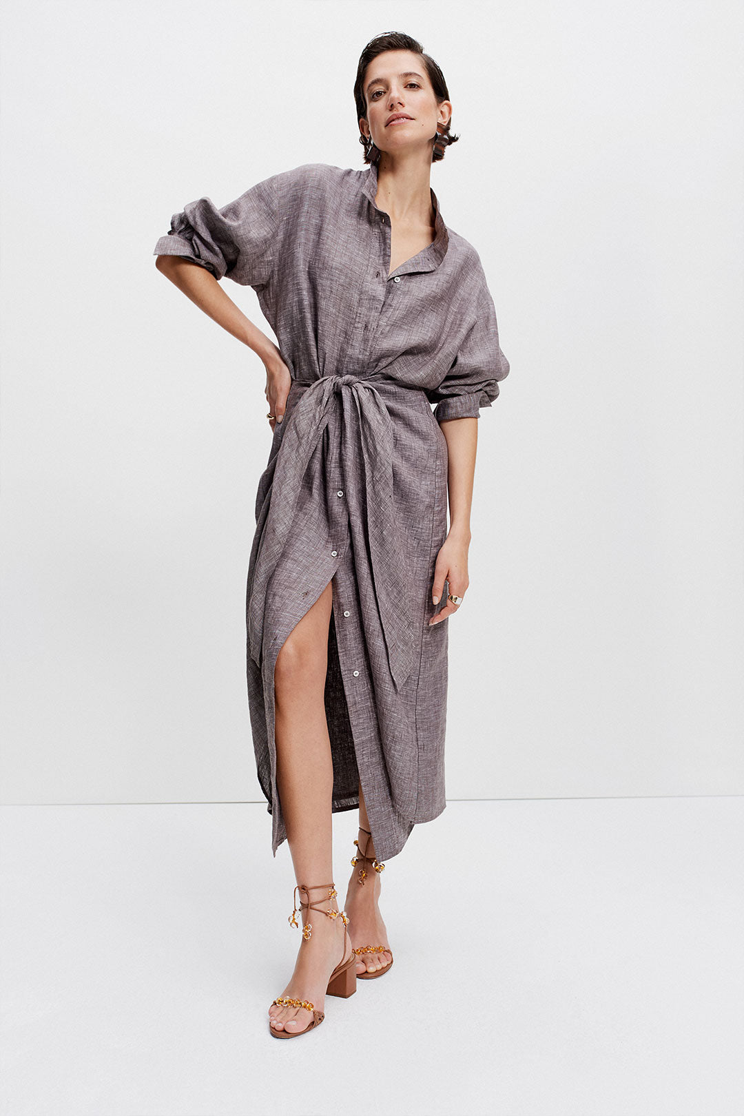 Sarong Shirt Dress (Driftwood)