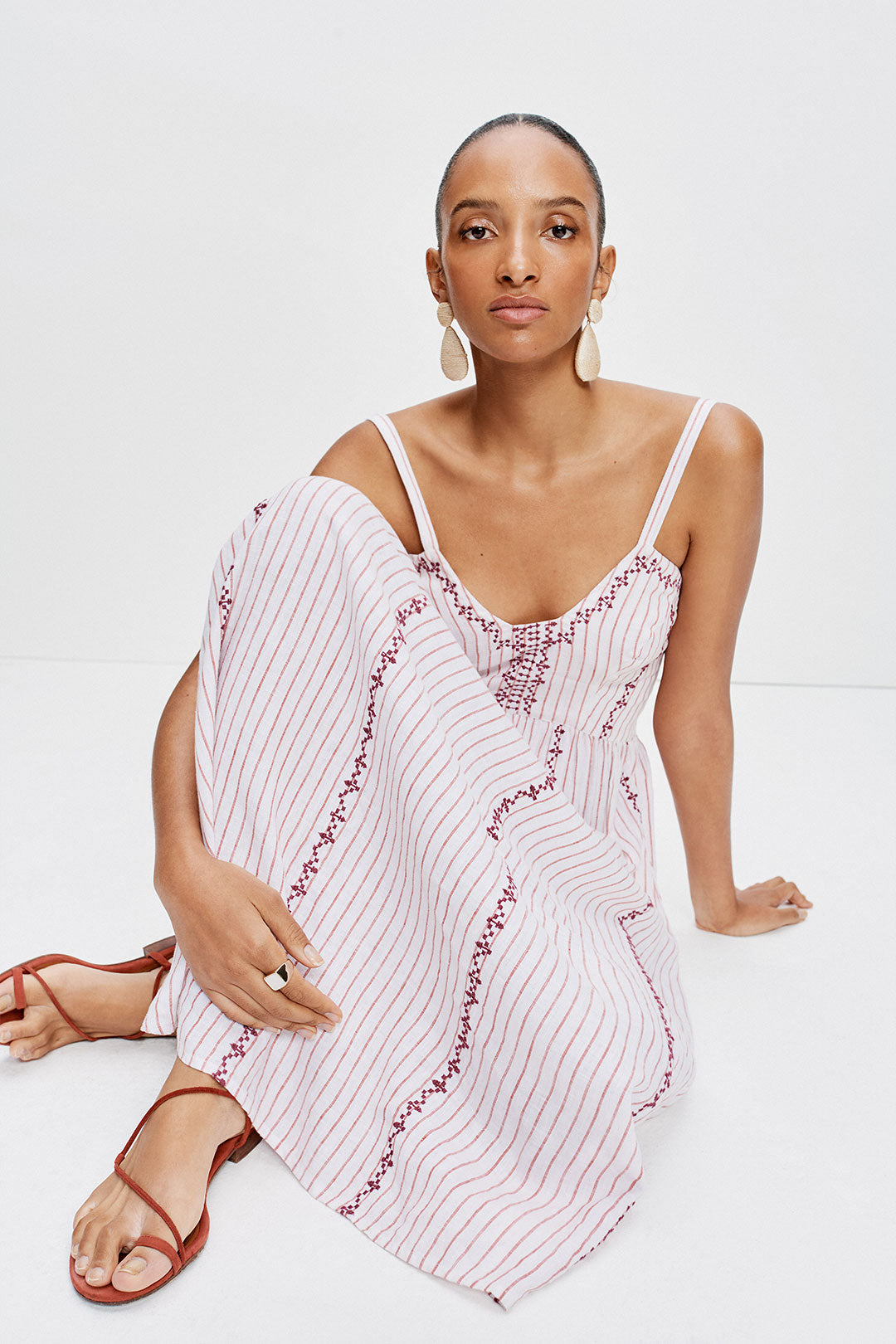 The Petra Dress (Pink Stripe)