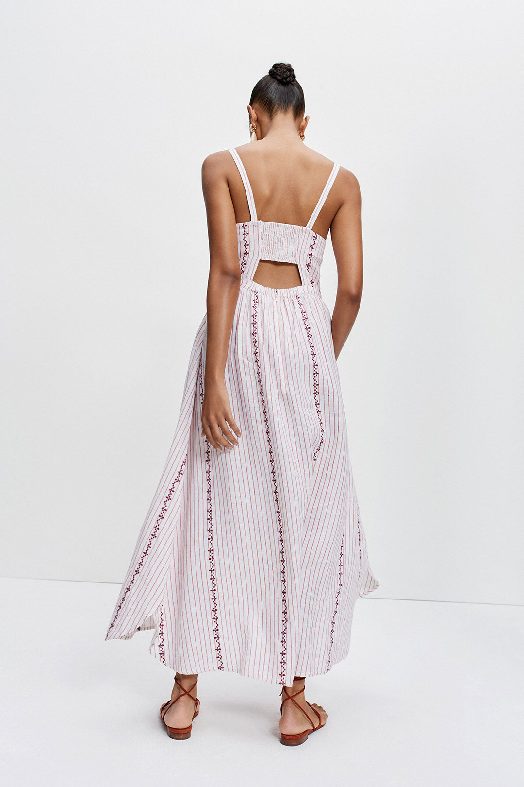 The Petra Dress (Pink Stripe)