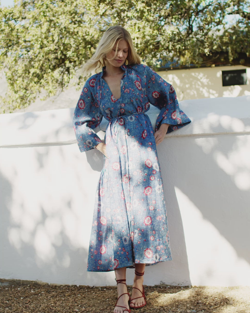 Wiggy Kit | Keeper Dress in Blue Floral Print | Lifestyle Video