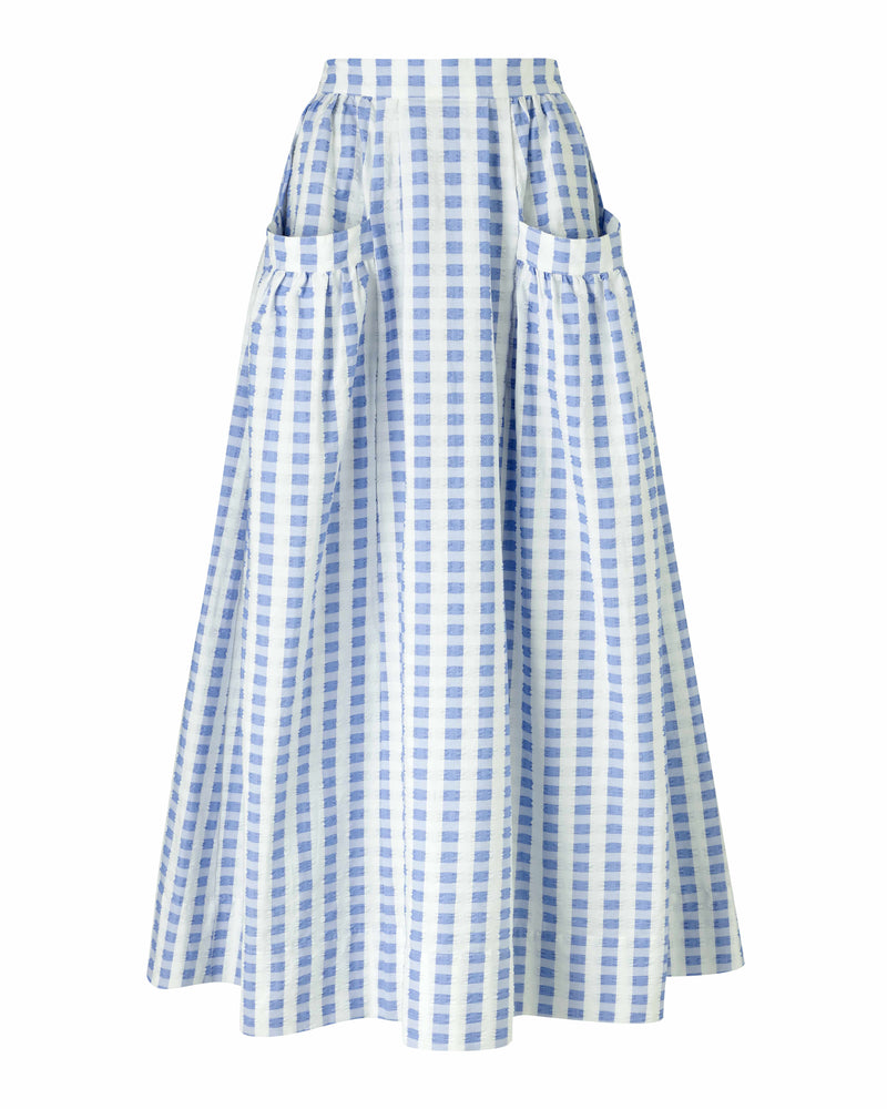 Light blue sales gingham skirt