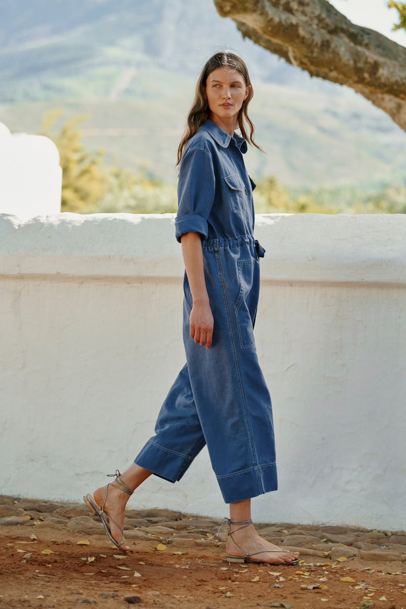 Wide leg boiler sales suit