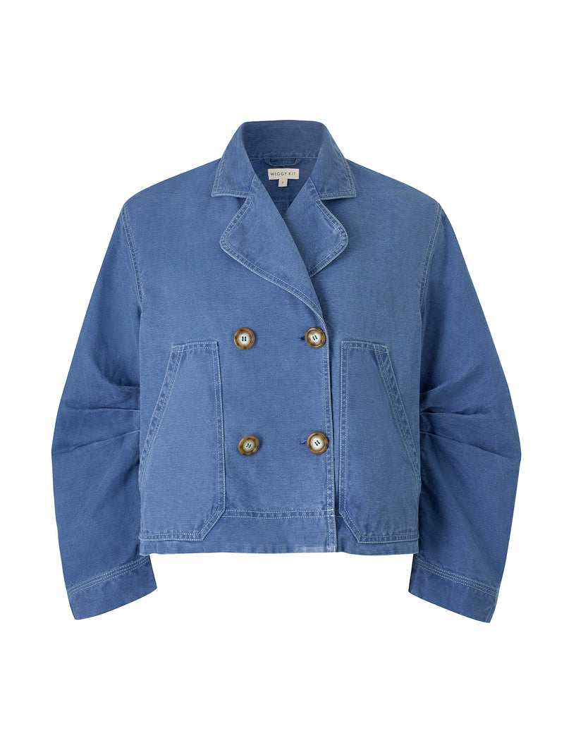 Wiggy Kit | Chore Jacket in Blue | Product Image, White Background