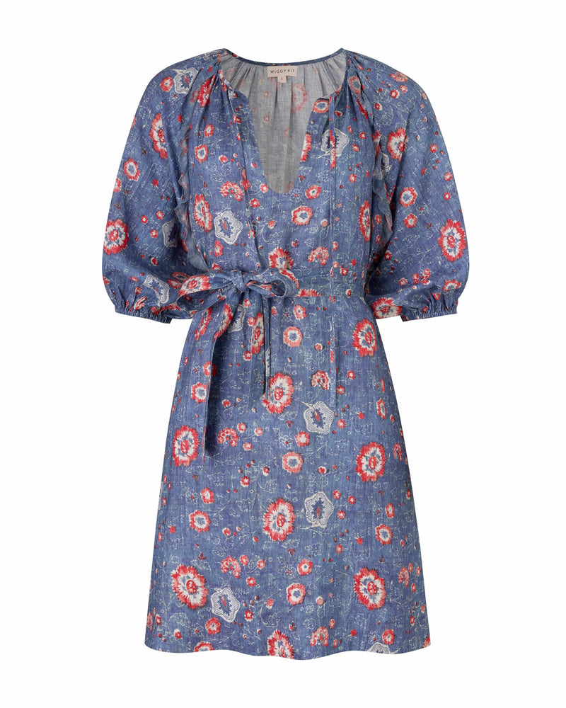 Bubble Dress (Blue Flower)