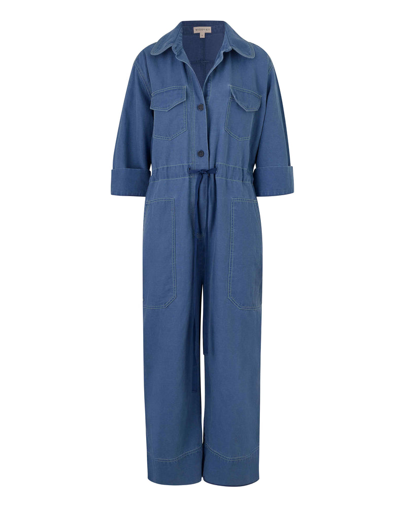 Wiggy Kit | Chore Boilersuit in Blue | Product Image, White Background