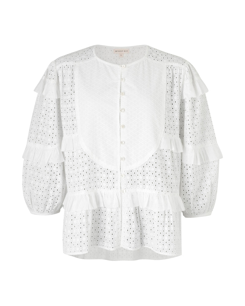 Wiggy Kit | Campo Shirt in White | Product Image, White Background